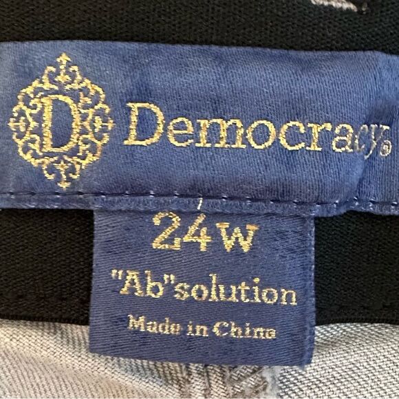 Democracy 'Ab'Solution Women’s Button Fly, High Waist Jeans. Ankle Gray Size 24W - Picture 8 of 8